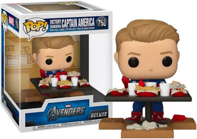 Pop! Deluxe Marvel: Avengers Victory Shawarma Series - Captain America, Amazon Exclusive, Figure 4 of 6