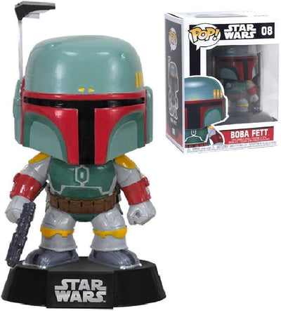 POP Star Wars: the Empire Strikes Back - Boba Fett #08  Pop! Vinyl Figure (Bundled with Compatible Pop Box Protector Case), Multicolored, 3.75 Inches