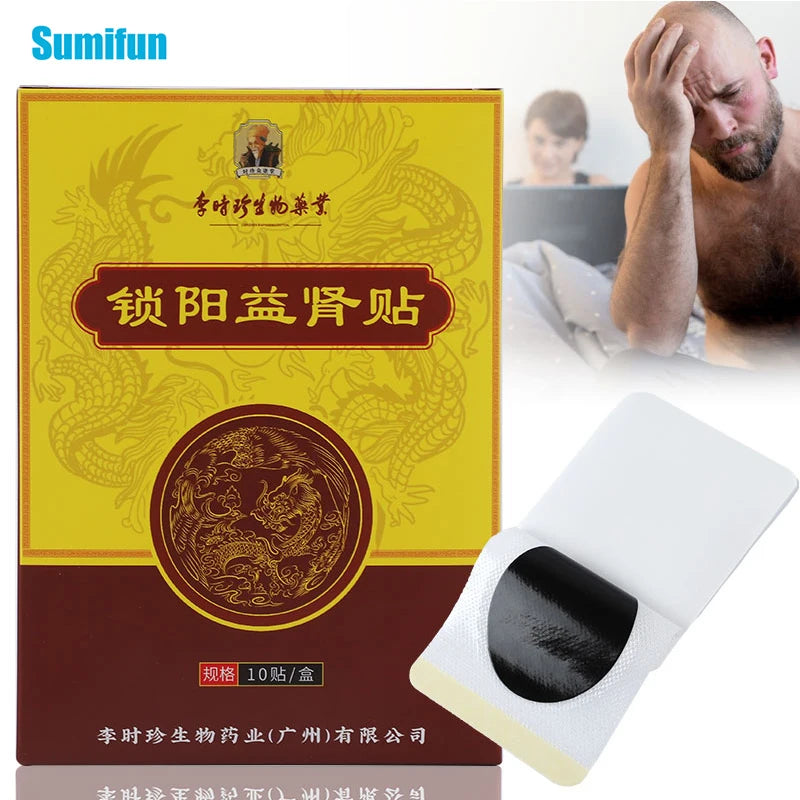 10Pcs/Box Man Kidney Patch Strengthen Male Enhancement Erection Prostatic Navel Herbal Strong Kidney Plaster Stamina Enhancer