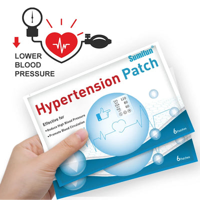 6Pcs Control High Blood Pressure Treatment Patch Hypertension Medicine Cure Chinese Medical Navel Hypotensive Plaster