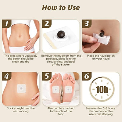 Self Adhesive Mugwort Belly Stickers for Men and Women with Natural Plant Extracts