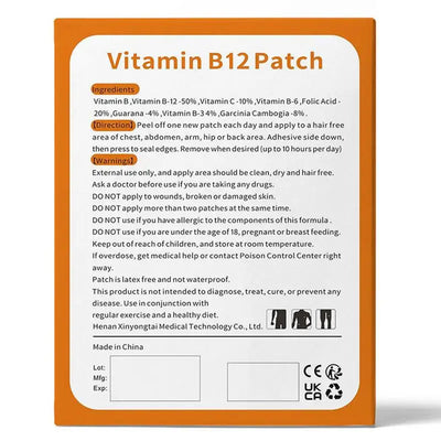 Vitamin Patches for Women B12 Energy Patches for Daily Supply Safe and Energy Boosting Enhance Your Energy and Memories With