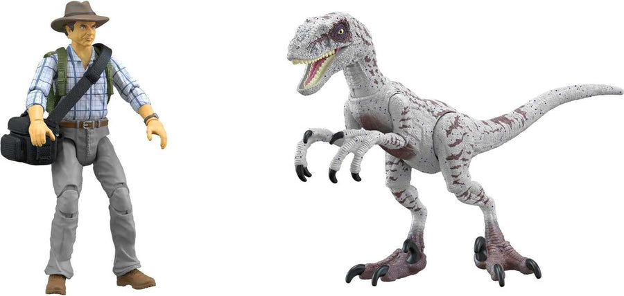 Jurassic World  Jurassic Park III Hammond Collection Dr. Alan Grant & Velociraptor Pack, Raptor Egg Accessories