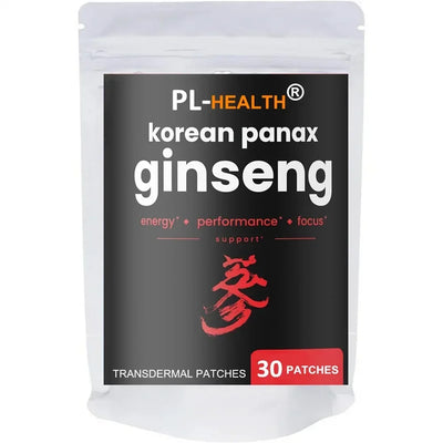 Korean Korean Red Ginseng Root Transdermal Patches for Energy, Focus, Performance, Vitality & Immune 30 Patches