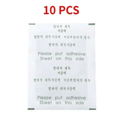 10Pcs Patches+10Pc Adhesives) Detox Foot Patches Weight Loss Pads Body Toxins Anit Cellulite Herbal Adhesive Slim Patch