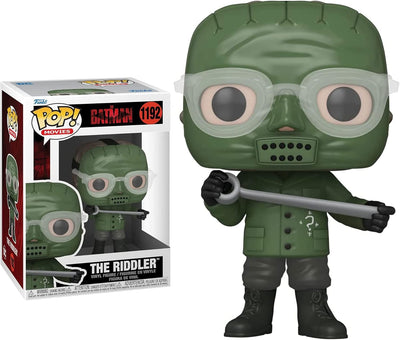 The Batman - the Riddler  Pop Protector Bundle - the Riddler Pop Figurine 3.75 Inch Movies: the Batman with Clear Plastic Pop Protector Case