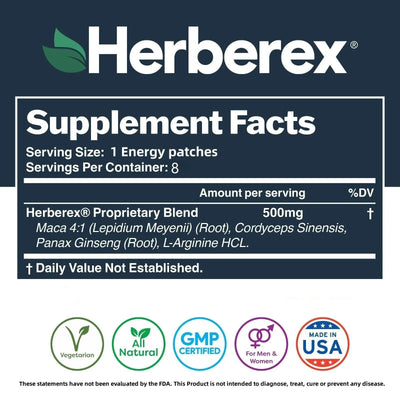 Herberex #1 Male Enhancement Make Penis Bigger Dick Enlargement Growth 20Cm. Made in the USA. 8 Week Supply.