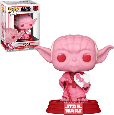 POP Star Wars: Valentines - Yoda with Heart  Vinyl Figure (Bundled with Compatible Box Protector Case) Multicolored 3.75 Inches